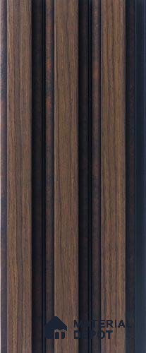 Brown Wooden Louver PN 05304 8 ft x 4.9 inch Charcoal Panel - 12 mm | Suitable for Feature Wall, TV Unit & Living Room | Width is Subjected to 5% Variation