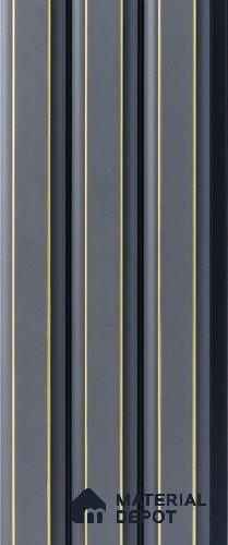 Grey Plain Colour Louver PN 05305 8 ft x 4.9 inch Charcoal Panel - 12 mm | Suitable for Feature Wall, TV Unit & Living Room | Width is Subjected to 5% Variation