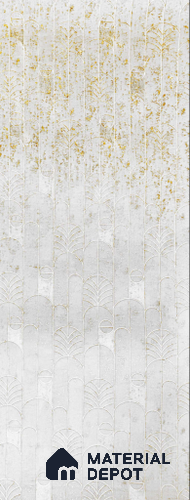 White Patterned Look PN 01570 8 ft x 4 ft Velvet Finish Decorative Wall Panel | Suitable for Feature Wall, TV Unit & Living Room | Plywood backing is Necessary | Width is Subjected to 5% Variation