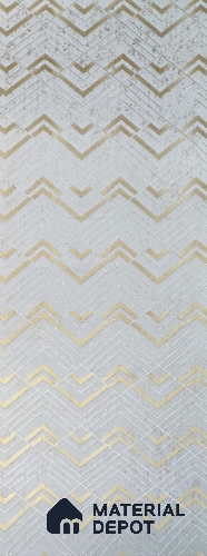 White Patterned Look PN 01582 8 ft x 4 ft Velvet Finish Decorative Wall Panel | Suitable for Feature Wall, TV Unit & Living Room | Plywood backing is Necessary | Width is Subjected to 5% Variation