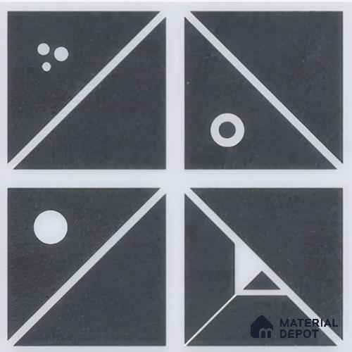 Moroccan Floor & Wall Tile TL 04385 Abacus Black 1 ft x 1 ft Matte Finish Ceramic Tile - 9 mm | Suitable For Kitchen, Bathroom, Dining Area | Please Expect a Slight Variation of Pattern
