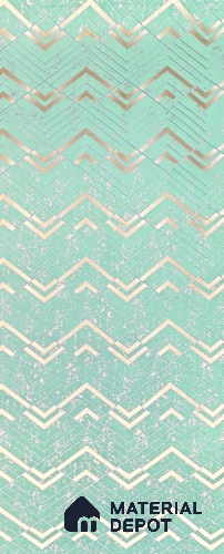 Green Patterned Look PN 01583 8 ft x 4 ft Velvet Finish Decorative Wall Panel | Suitable for Feature Wall, TV Unit & Living Room | Plywood backing is Necessary | Width is Subjected to 5% Variation