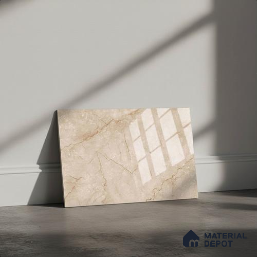 Marble Wall Tile TL 00622 C Dark Beige Dun 12 x 18 inch Glossy Finish High Definition Digital Ceramic Tile - 6 mm