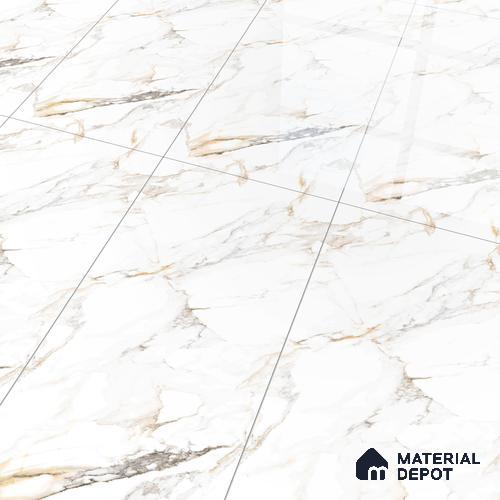 Budget Friendly Marble Floor & Wall Tile Value For Money TL 05606 Calacutta Alex 4 ft x 2 ft - Vitrified Glossy Finish -9 mm | Suitable for Living Room, Bedroom & Bathroom