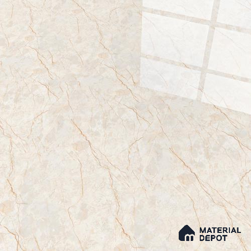Budget Friendly Marble Floor & Wall Tile Value For Money TL 05589 Crema Allegra 4 ft x 2 ft - Vitrified Glossy Finish -9 mm | 4 Random Design | Suitable for Living Room, Bedroom & Bathroom
