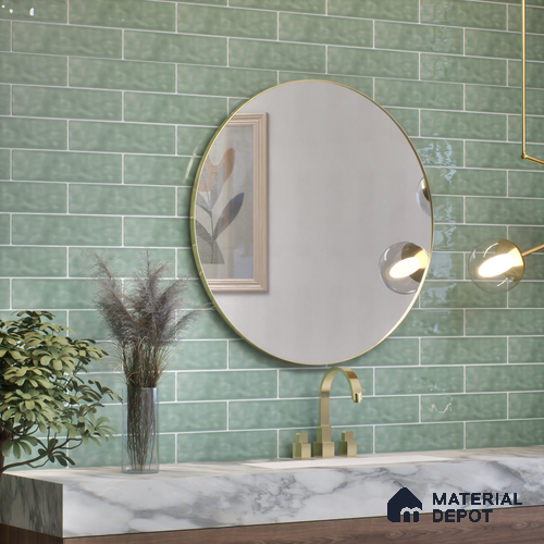 TL 03802 Aqua 300x75 mm Glossy Finish Ceramic Wall Subway Tile - 10 mm