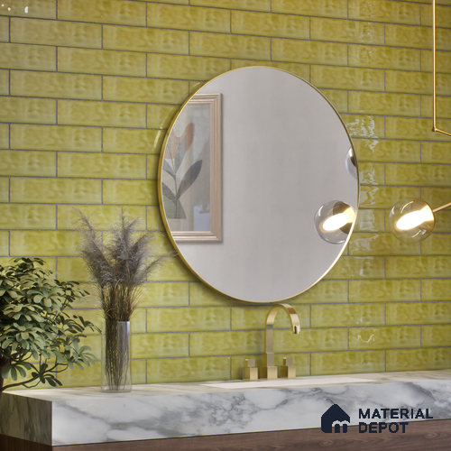 TL 03802 E Olive 300x75 mm Glossy Finish Ceramic Wall Subway Tile - 10 mm
