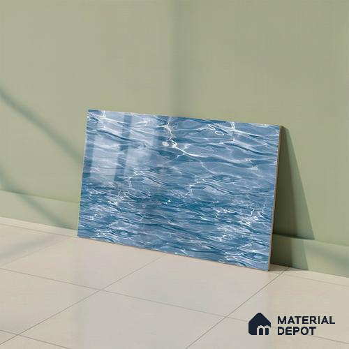 TL 01893 C Azure Blue Dark 18 x 12 inch Glossy Finish Ceramic Wall Tile - 6 mm