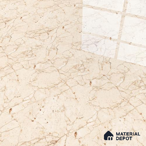 Budget Friendly Marble Floor & Wall Tile Value For Money TL 05597 Crema Arenado 4 ft x 2 ft - Vitrified Glossy Finish -9 mm | 3 Random Design | Suitable for Living Room, Bedroom & Bathroom