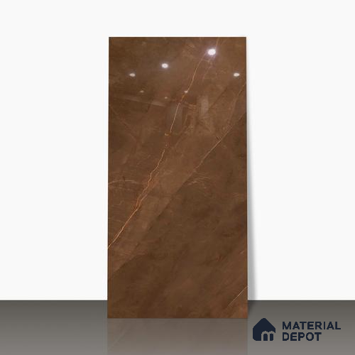 Marble Floor & Wall Tile TL 02180 Armani Brown 4 ft x 2 ft High Gloss Finish Vitrified Tile - 9 mm (Random 4)| Image 3