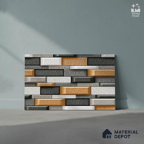 TL 05780 Ashen Multi Colour 450x300 mm Glossy Finish Ceramic Wall Tile - 7 mm (Random Design)
