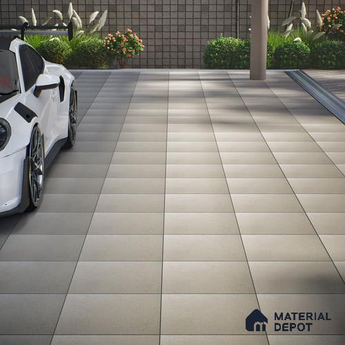 Budget Friendly Plain Look Value for Money Parking Beige Crema Floor Tile 16 x 16 inch | TL 00591 | Vitrified Matte Finish Tile - 12 mm | Suitable For Parking, Outdoor, Balcony & Terrace | Pattern Alignment May Vary | 2-3 mm Spacer is Mandatory
