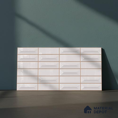 Faux Subway Wall Tile TL 06513 C SR GL 8055 24 inch x 12 inch Ceramic Glossy Finish - 8 mm | Suitable for Accent / Feature Walls, Bathroom, Kitchen Wall & Backsplashes | Please Expect a Slight Variation of Pattern
