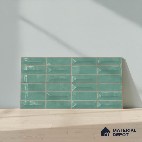 Faux Subway Wall Tile TL 06513 D SR GL 8056 24 inch x 12 inch Ceramic Glossy Finish - 8 mm | Suitable for Accent / Feature Walls, Bathroom, Kitchen Wall & Backsplashes | Please Expect a Slight Variation of Pattern