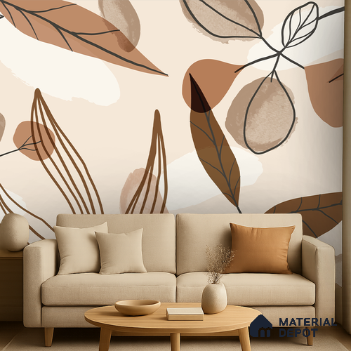 Earthline Botanics Purple Lavender Garden Scape | WP 04137 B Non Woven Matte Finish Tropical Style Premium Customized size Wallpaper | 150 GSM WP01MTF Paper | (MOQ = 30 Sq. Ft.)