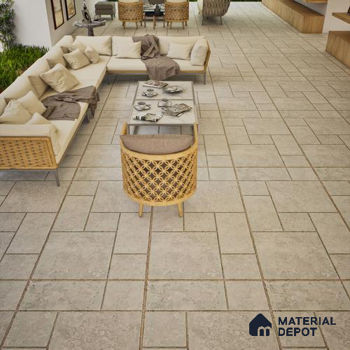 Stone Wall & Floor Tile TL 07201 B Mustang Gris 2 ft x 4 ft Vitrified Matte Finish - 9 mm | Suitable For Living Room, Bedroom, Dining Area