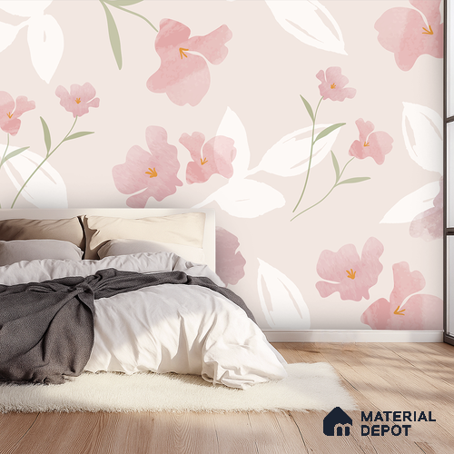 Petal Mist Vibrant Dahlia Rainbow Glow | WP 04129 B Non Woven Matte Finish Florals Style Premium Customized size Wallpaper | 150 GSM WP01MTF Paper | (MOQ = 30 Sq. Ft.)