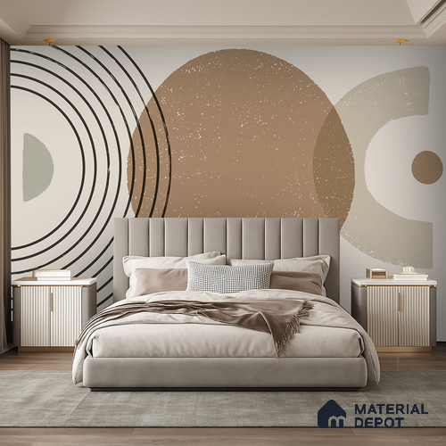 Primitive Harmony Flare | WP 04162 B Non Woven Matte Finish Abstract Style Premium Customized size Wallpaper | 150 GSM WP01MTF Paper | (MOQ = 30 Sq. Ft.)