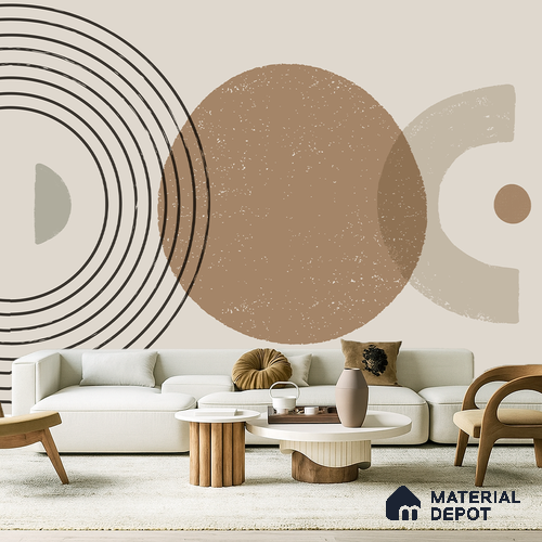 Primitive Harmony Flare | WP 04162 B Non Woven Matte Finish Abstract Style Premium Customized size Wallpaper | 150 GSM WP01MTF Paper | (MOQ = 30 Sq. Ft.)