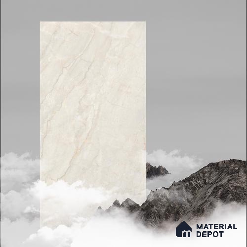 Marble Floor & Wall Tile TL 05619 Bianco Sagon 4 ft x 2 ft Matte Finish Vitrified Tile - 9 mm| Image 3