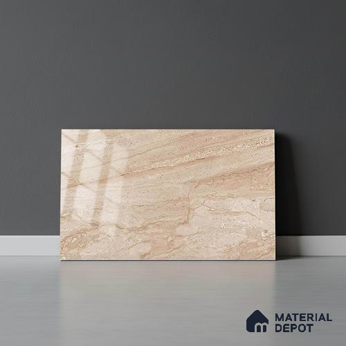 TL 01897 C Brownish Cream Dark 18 x 12 inch Glossy Finish Ceramic Wall Tile - 6 mm