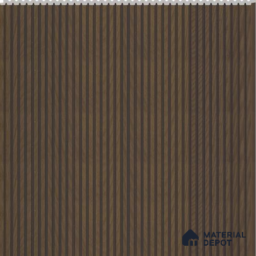Rich Oak Wooden Louver PN 02734 E 8 ft x 12 inch Charcoal Panel - 6 mm | Suitable for Feature Wall, TV Unit & Living Room | Width is Subjected to 5% Variation