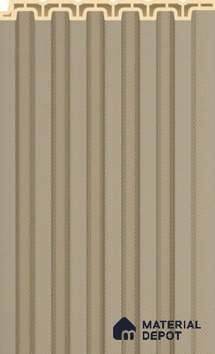 Almond Beige Plain Colour Louver PN 02572 G 9.5 ft x 4.8 inch WPC Panel - 11 mm | Suitable for Feature Wall, TV Unit & Living Room | Width is Subjected to 5% Variation