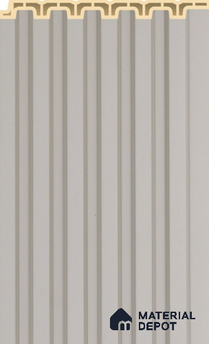 Frost White Plain Colour Louver PN 02572 I 9.5 ft x 4.8 inch WPC Panel - 11 mm | Suitable for Feature Wall, TV Unit & Living Room | Width is Subjected to 5% Variation