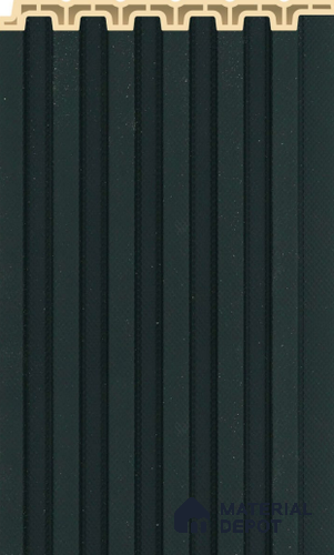 Forest Green Plain Colour Louver PN 02572 F 9.5 ft x 4.8 inch WPC Panel - 11 mm | Suitable for Feature Wall, TV Unit & Living Room | Width is Subjected to 5% Variation