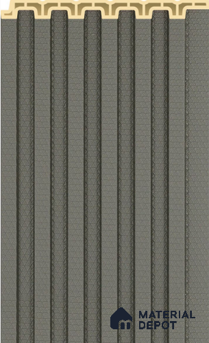 Graphite Grey Plain Colour Louver PN 02572 B 9.5 ft x 4.8 inch WPC Panel - 11 mm | Suitable for Feature Wall, TV Unit & Living Room | Width is Subjected to 5% Variation
