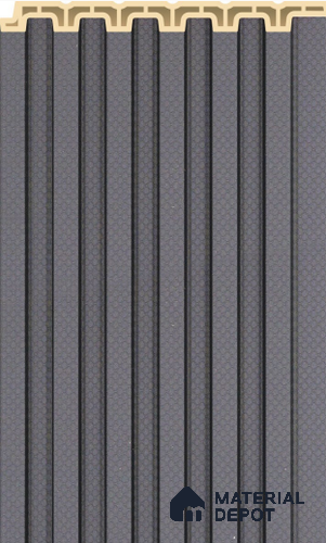 Steel Grey Plain Colour Louver PN 02572 D 9.5 ft x 4.8 inch WPC Panel - 11 mm | Suitable for Feature Wall, TV Unit & Living Room | Width is Subjected to 5% Variation