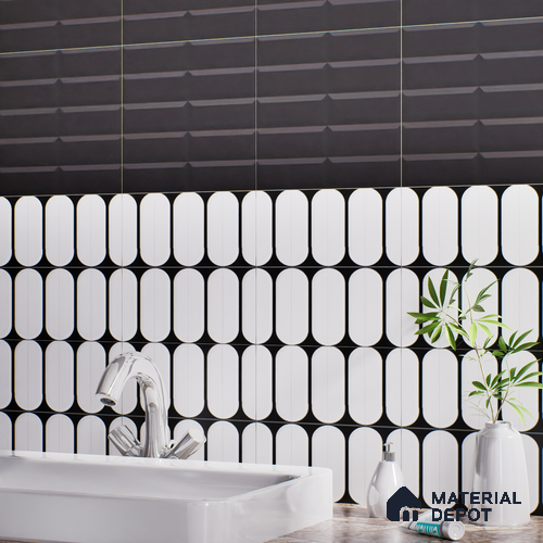 Faux Subway Wall Tile TL 04920 D Estilo Retro Brick Candido 1 ft x 1 ft Ceramic Matte Finish - 9 mm | Suitable for Highlighter Walls, Foyer, Bathroom, Kitchen Wall & Backsplashes | Please Expect a Slight Variation of Pattern