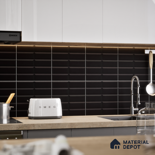 Faux Subway Wall Tile TL 04920 D Estilo Retro Brick Candido 1 ft x 1 ft Ceramic Matte Finish - 9 mm | Suitable for Highlighter Walls, Foyer, Bathroom, Kitchen Wall & Backsplashes | Please Expect a Slight Variation of Pattern