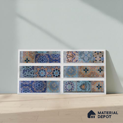 Highlighter Wall Tile TL 06486 24 inch x 12 inch Ceramic Matte Finish - 8 mm | Suitable for Accent / Feature Walls, Living Room, Bedroom, Bathroom, Kitchen Wall & Backsplashes