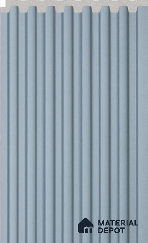 Pastel Blue Plain Colour Louver PN 02715 G 8 ft x 4.8 inch Charcoal Panel - 10 mm | Suitable for Feature Wall, TV Unit & Living Room | Width is Subjected to 5% Variation