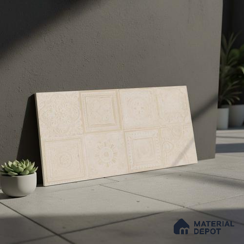 Highlighter Wall Tile TL 06531 C G Lux Beige Decor 2 ft x 1 ft Ceramic Matte Finish - 8 mm | Suitable for Kitchen, Bathroom & Balcony Walls