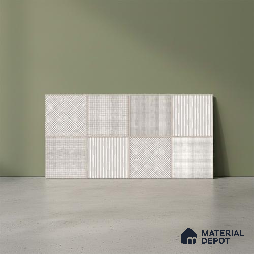 Highlighter Wall Tile TL 06526 C NG Mandavi Royal Grey HL 2 ft x 1 ft Ceramic Matte Finish - 8 mm | Suitable for Living Room, Kitchen & Bathroom