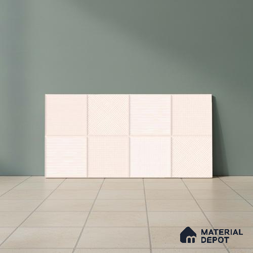 Faux Subway Wall Tile TL 06526 G NG Mandavi Royal Pink HL 2 ft x 1 ft Ceramic Matte Finish - 8 mm | Suitable for Living Room, Kitchen & Bathroom