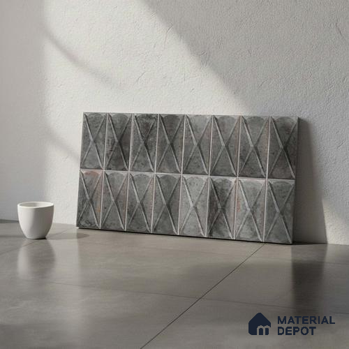 Highlighter Wall Tile TL 06537 C G Beleza Black 2 ft x 1 ft Ceramic Matte Finish - 8 mm | Suitable for Living Room, Kitchen & Bathroom