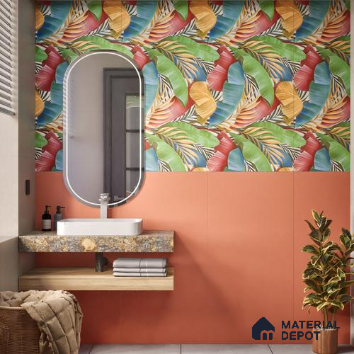 TL 00696 A Brick Blush Series Plain Red Matte Finish 4 ft x 2 ft Full Body Vitrified Tile - 9 mm