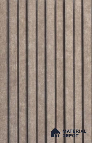 Taupe Gray Wooden Louver PN 02717 B 8 ft x 4.6 inch Charcoal Panel - 10 mm | Suitable for Feature Wall, TV Unit & Living Room | Width is Subjected to 5% Variation