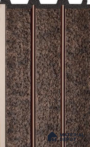 Earthy Bark Rustic Louver PN 02712 L 9.5 ft x 4.7 inch Charcoal Panel - 12 mm | Suitable for Feature Wall, TV Unit & Living Room | Width is Subjected to 5% Variation