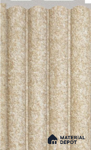 Sandstone Beige Patterned Louver PN 02713 J 9.5 ft x 4.7 inch Charcoal Panel - 12 mm | Suitable for Feature Wall, TV Unit & Living Room | Width is Subjected to 5% Variation