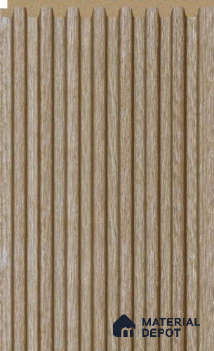 Warm Brown Wooden Louver PN 02715 C 8 ft x 4.8 inch Charcoal Panel - 10 mm | Suitable for Feature Wall, TV Unit & Living Room | Width is Subjected to 5% Variation