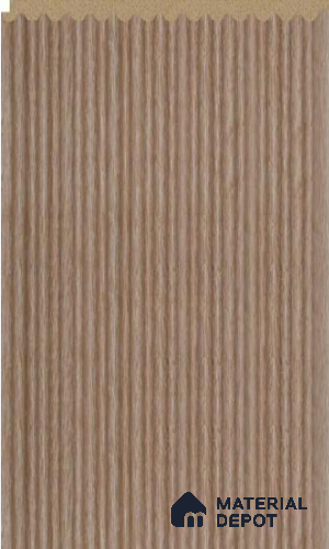 Earthy Beige Wooden Louver PN 02710 I 9.5 ft x 4.4 inch Charcoal Panel - 8 mm | Suitable for Feature Wall, TV Unit & Living Room | Width is Subjected to 5% Variation