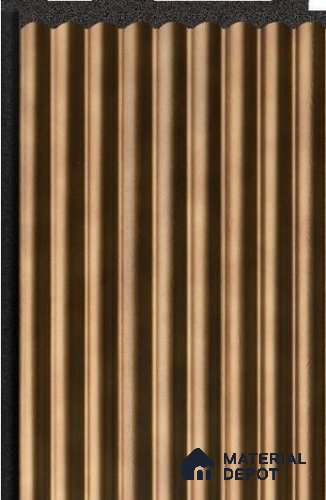 Bronze Glow Plain Colour Louver PN 02714 8 ft x 5 inch Charcoal Panel - 12 mm | Suitable for Feature Wall, TV Unit & Living Room | Width is Subjected to 5% Variation
