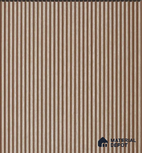 Chestnut Brown Plain Colour Louver PN 02720 C 8 ft x 12 inch Charcoal Panel - 6 mm | Suitable for Feature Wall, TV Unit & Living Room | Width is Subjected to 5% Variation