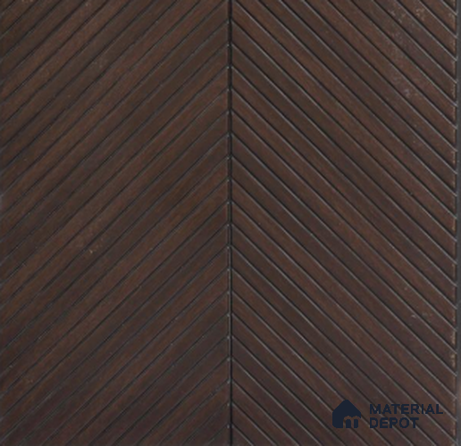 Wenge Chevron Wooden Louver PN 02724 K 9.5 ft x 12 inch Charcoal Panel - 5 mm | Suitable for Feature Wall, TV Unit & Living Room | Width is Subjected to 5% Variation