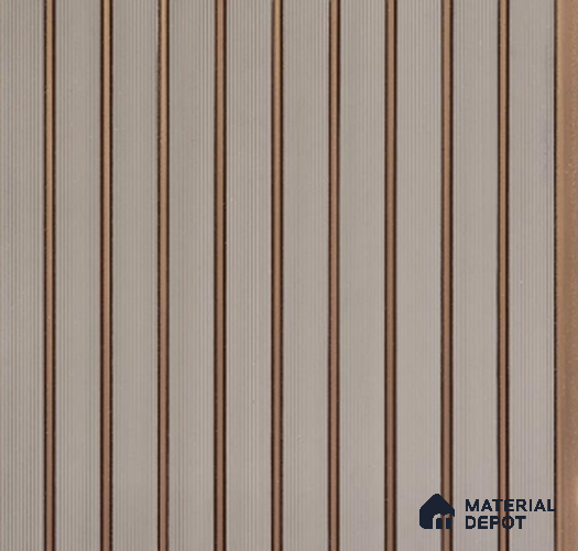 Rich Brown Plain Colour Louver PN 02727 8 ft x 12 inch Charcoal Panel - 8 mm | Suitable for Feature Wall, TV Unit & Living Room | Width is Subjected to 5% Variation