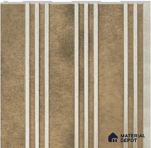 Warm Bronze Patterned Louver PN 02721 H 9.5 ft x 12 inch Charcoal Panel - 7 mm | Suitable for Feature Wall, TV Unit & Living Room | Width is Subjected to 5% Variation
